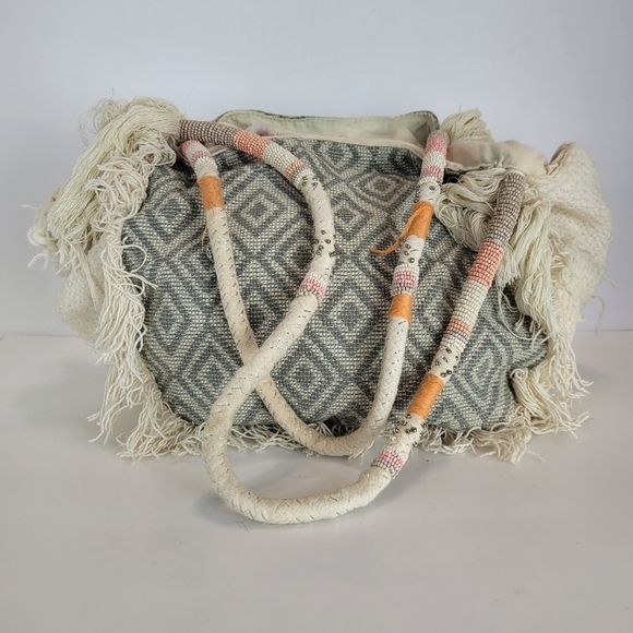 Merona boho fringe beaded bag - Picture 8 of 9